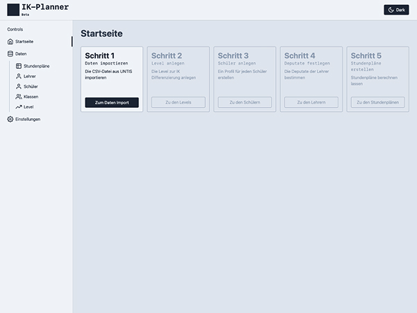 Bildschirmfoto von Projekt ik-planner